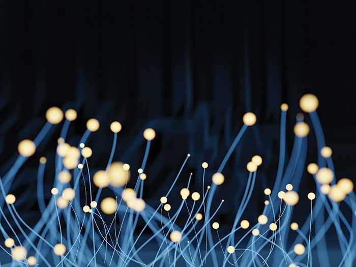 Global network technology - 3d rendered abstract image. Technology concept.
