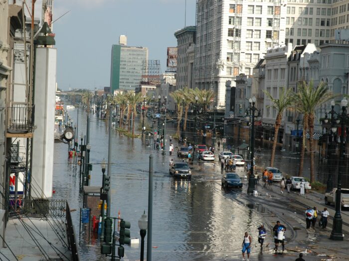 Flooding in New Orleans after Hurricane Katrina