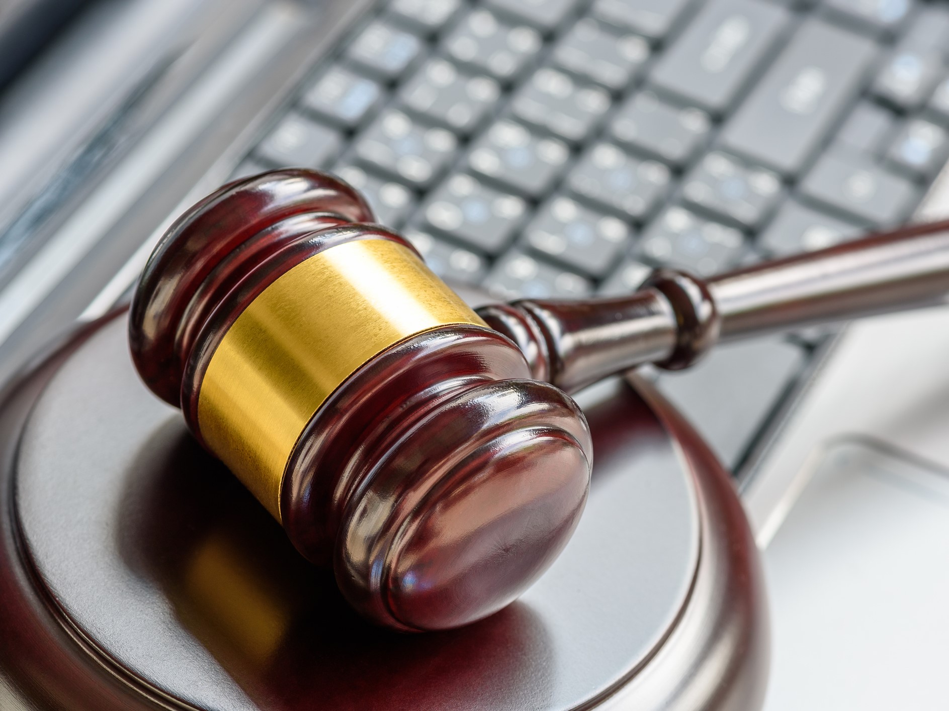 Consumer protection law, rights and online guarantees, justice concept