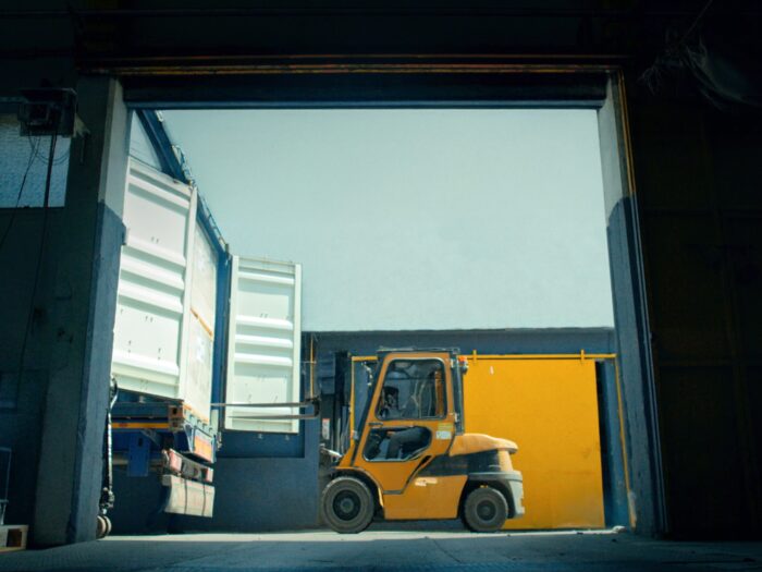 Loading product in the Trucks at warehouse,