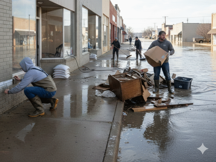 business cleanup after flooding