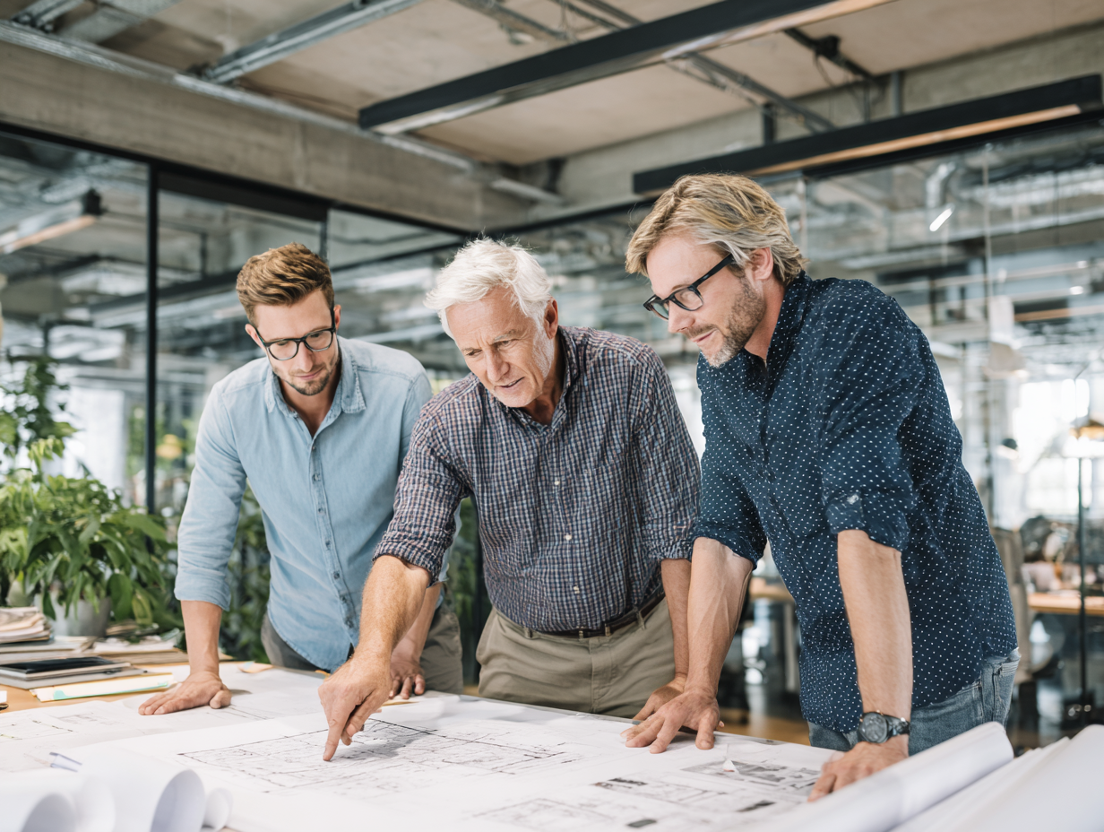architects reviewing project concept