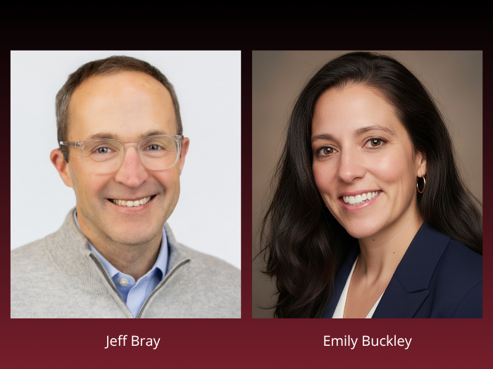 Jeff Bray and Emily Buckley