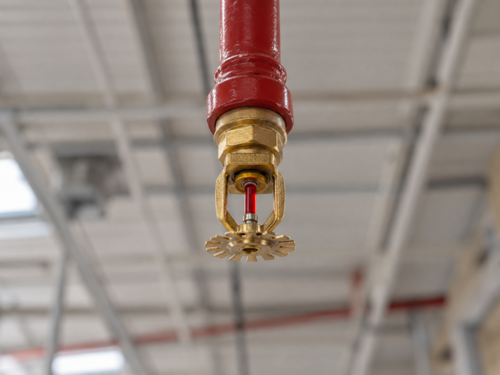 sprinkler in industrial setting concept